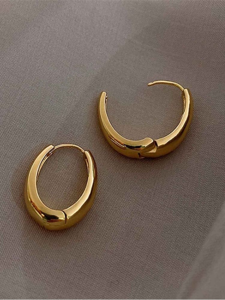 Golden Oval Hoops