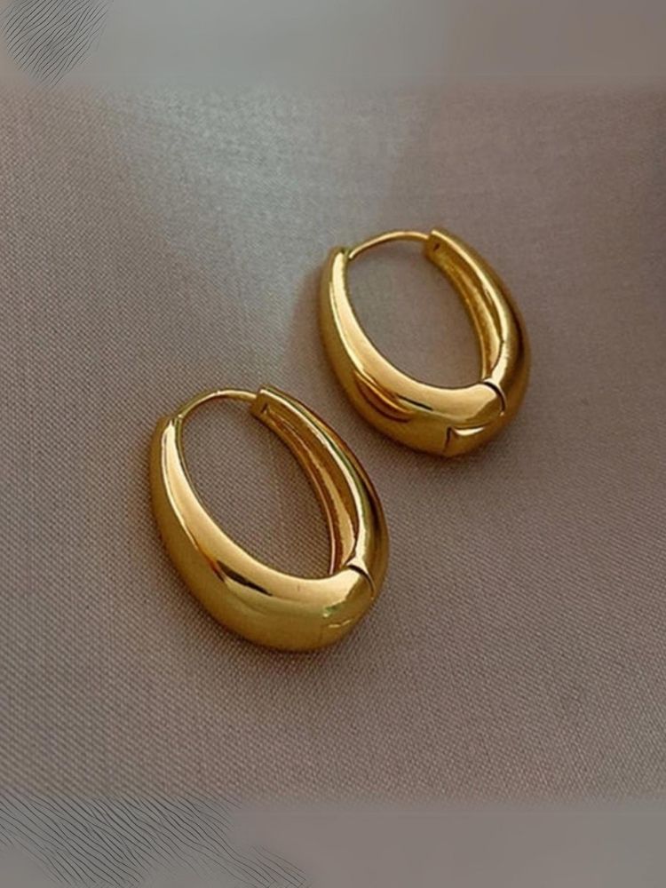 Golden Oval Hoops