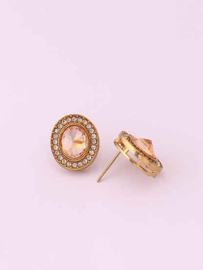 Golden Oval Studs