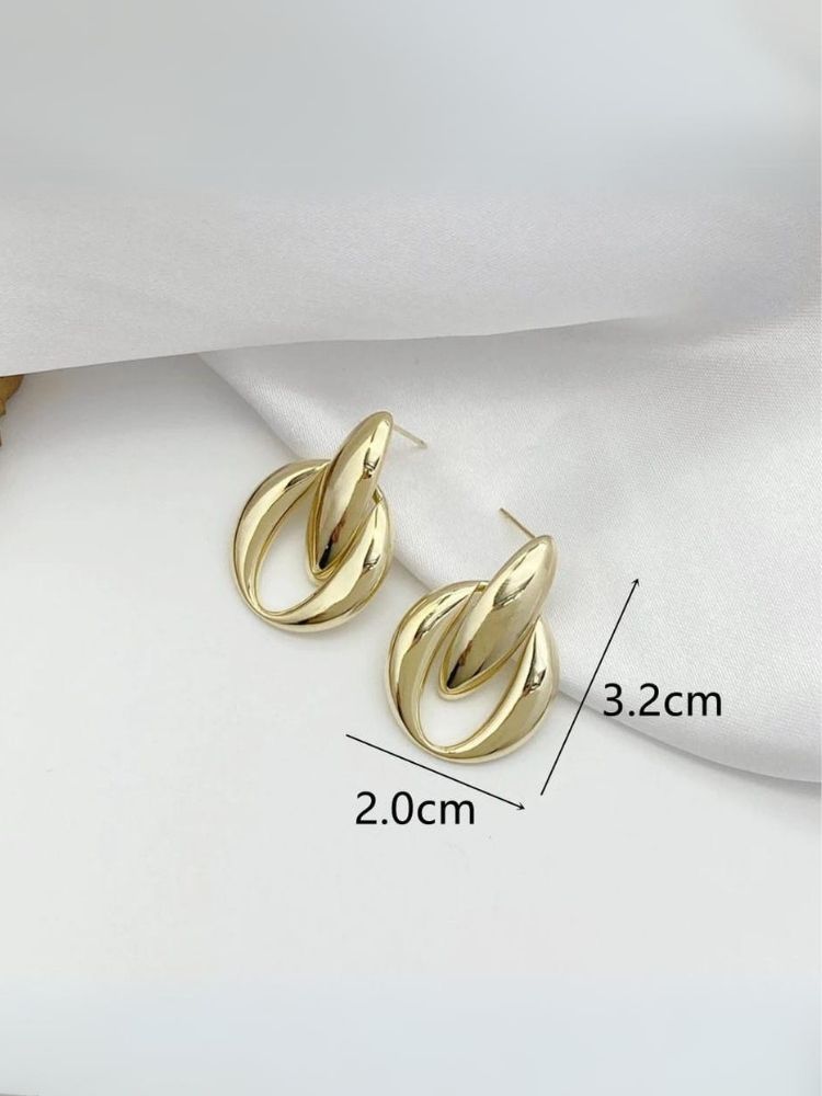 Golden Ovaloid Studs