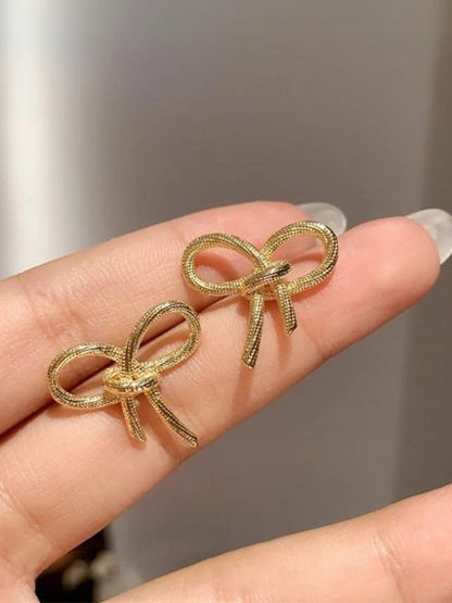 Golden Ribbon Studs