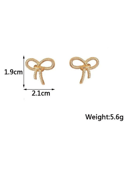 Golden Ribbon Studs