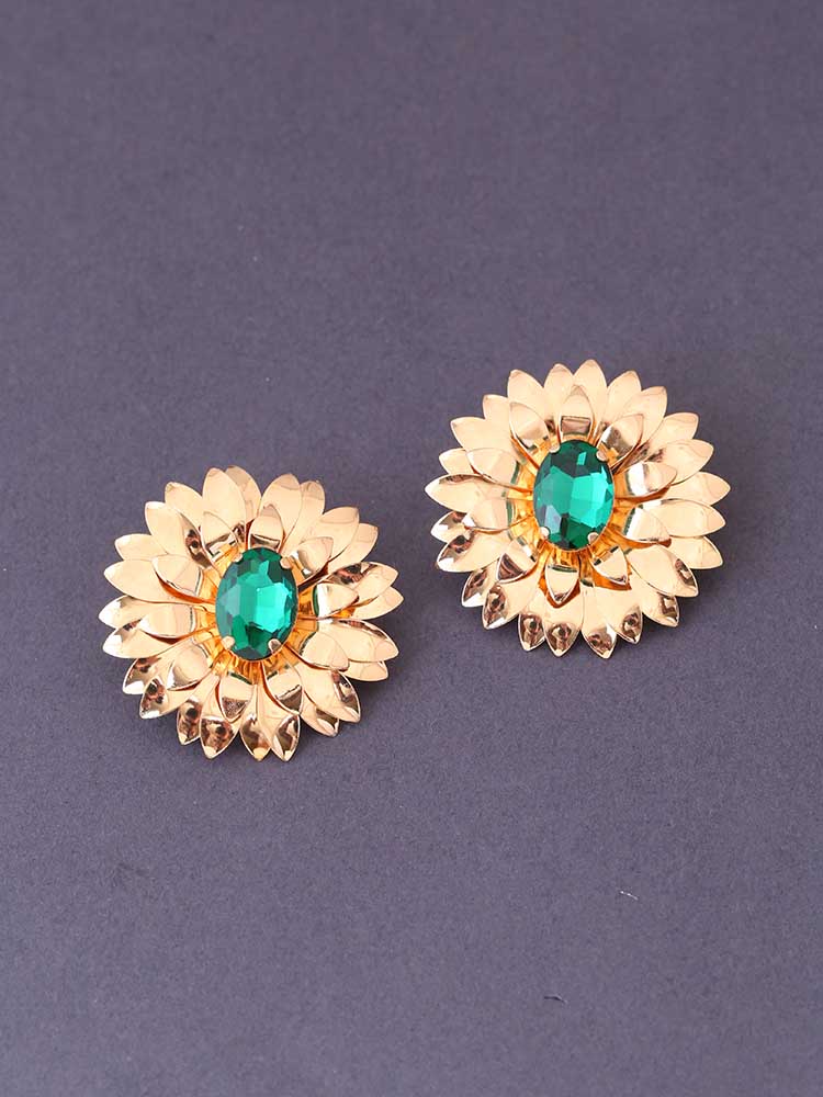 Golden Flower Studs