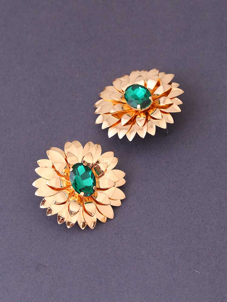 Golden Flower Studs