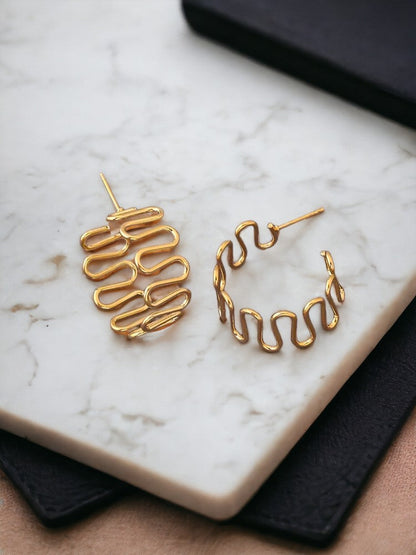 Golden Snake Hoops