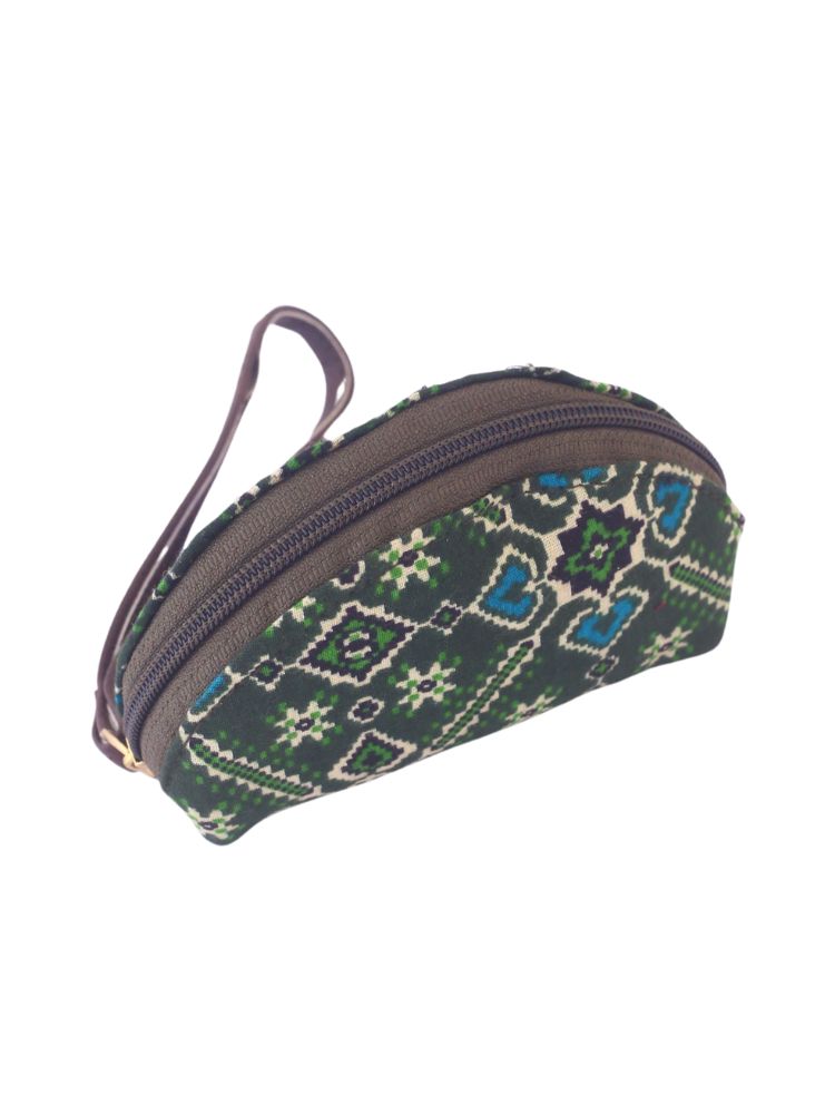 Green Printed Fabric Purse