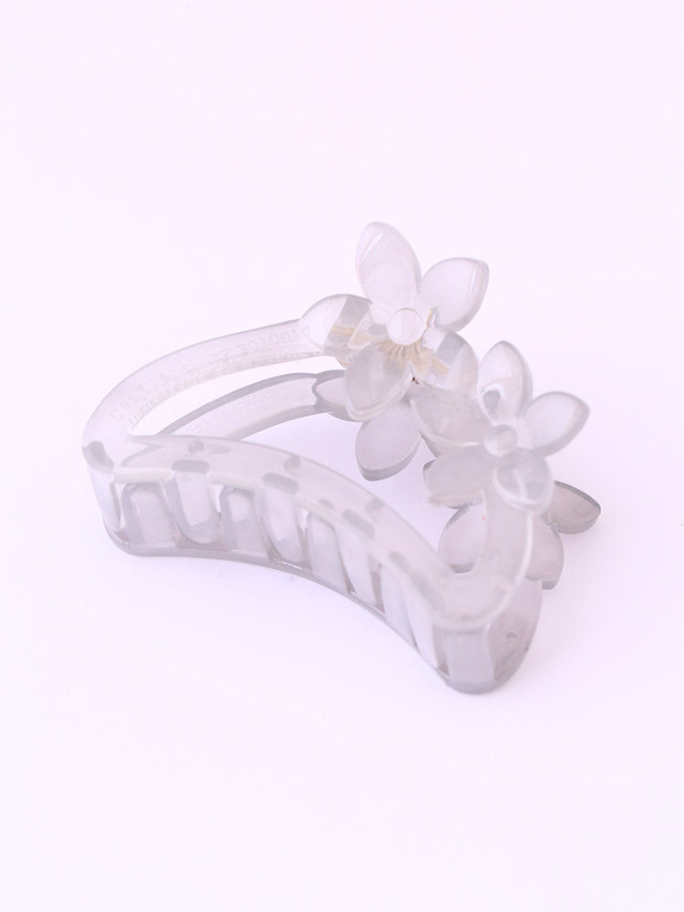 Grey Flower Hair Clutcher