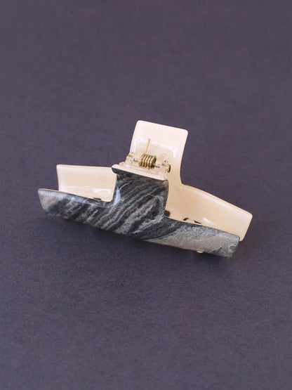 Grey Marble Claw Clip