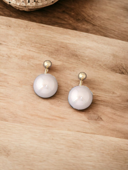 White Round Studs