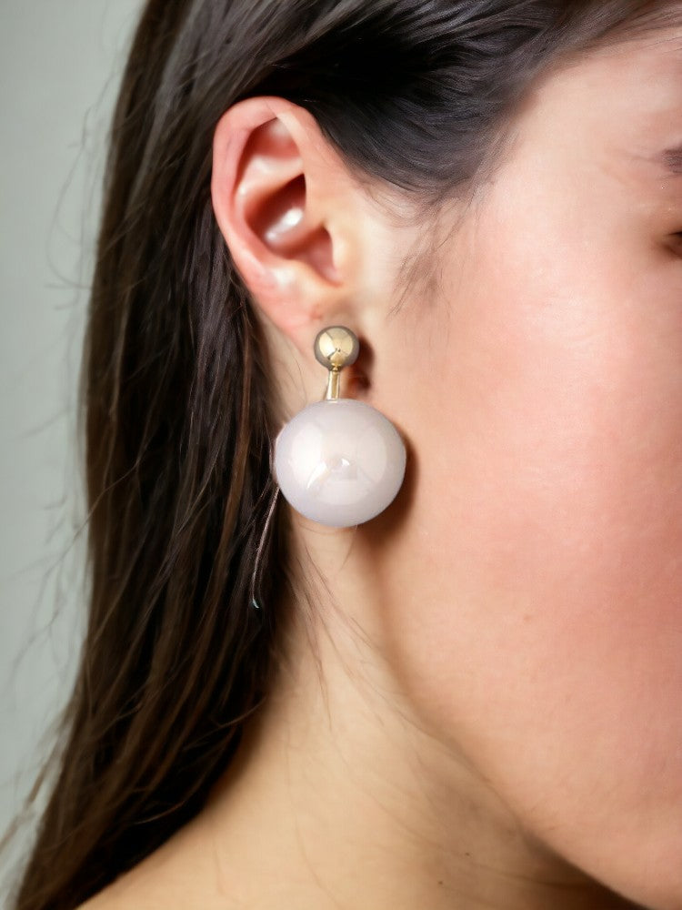 White Round Studs