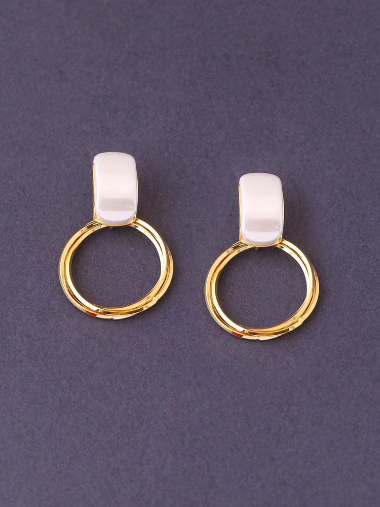 White Multi Circle Danglers