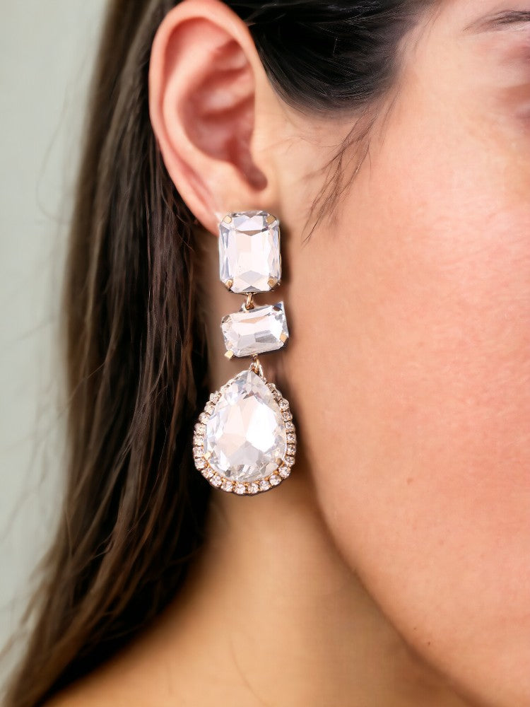 White Geometric Danglers