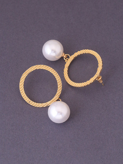 White Round Danglers