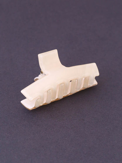 White Marble Claw Clip