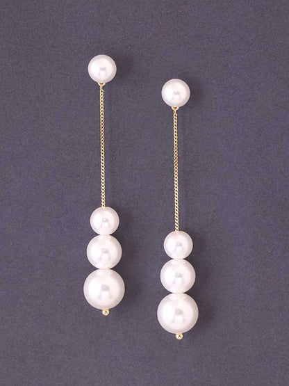 White Round Danglers