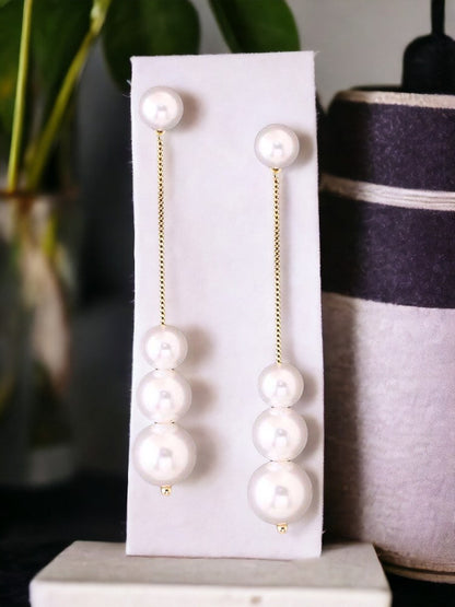 White Round Danglers