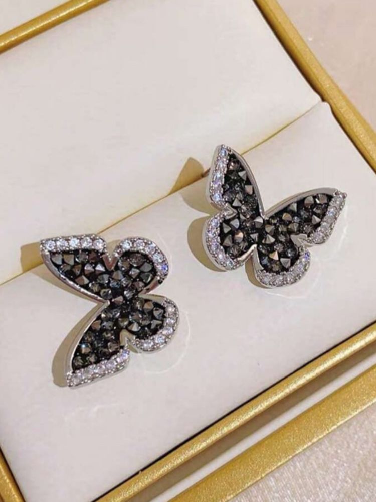 Black Butterfly Studs