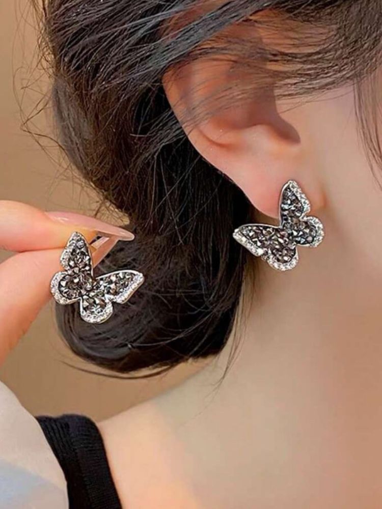 Black Butterfly Studs