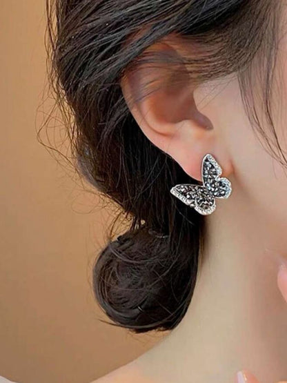 Black Butterfly Studs