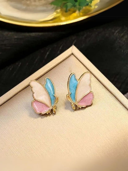 Multicolor Butterfly Studs