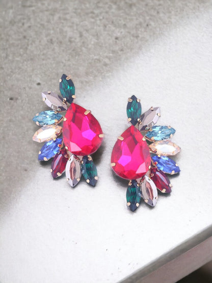 Multicolor Floral Studs