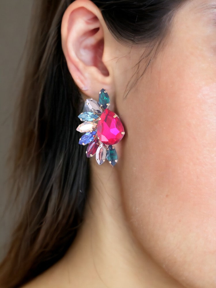 Multicolor Floral Studs