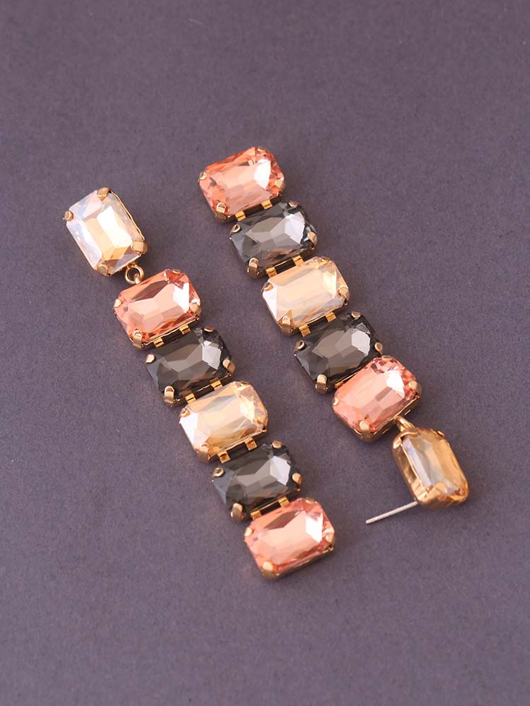 Multicolor Multiple Square Danglers