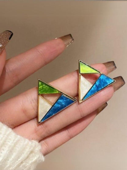 Multicolor Triangle Studs