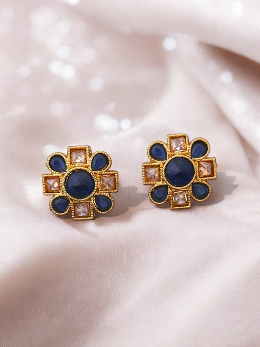 Blue Flower Studs