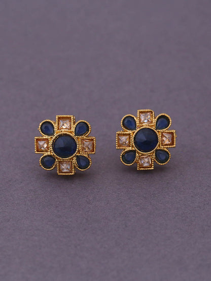 Blue Flower Studs