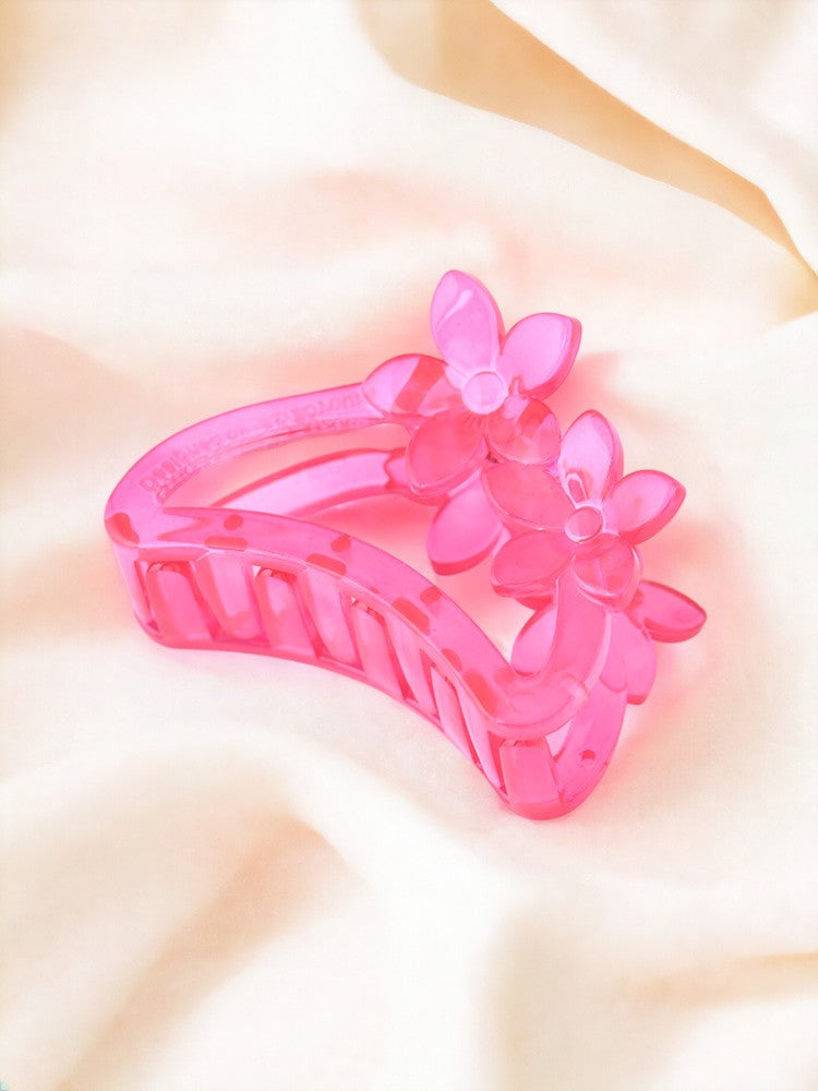 Pink Flower Hair Clutcher