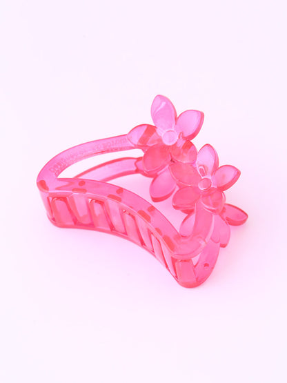 Pink Flower Hair Clutcher