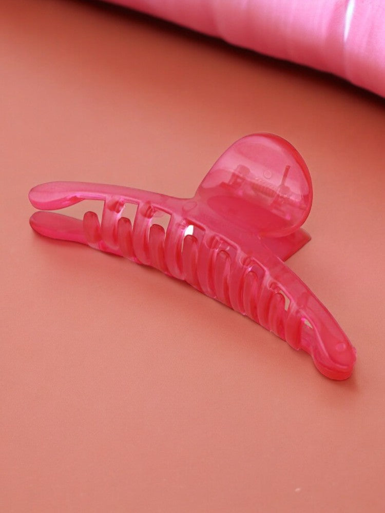 Pink Snail Claw Clip