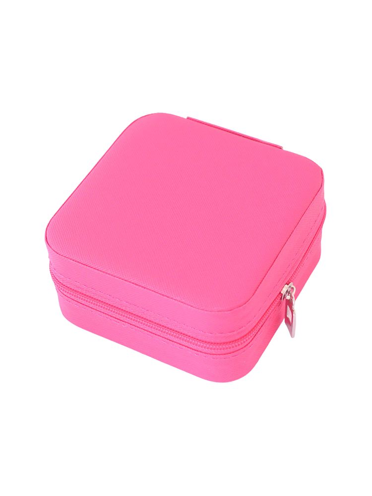 Pink Square Portable Jewellery Organiser