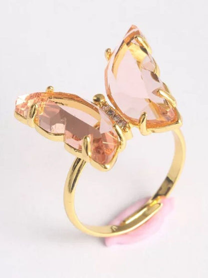 Pink Stale Adjustable Ring