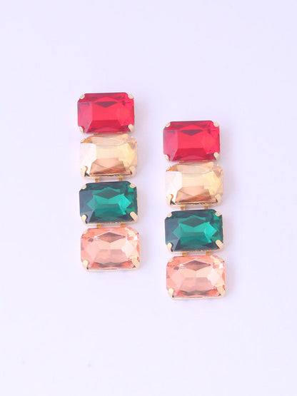 Multicolor Square Danglers