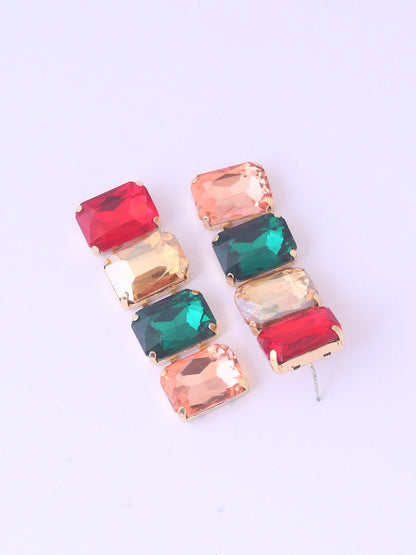 Multicolor Square Danglers