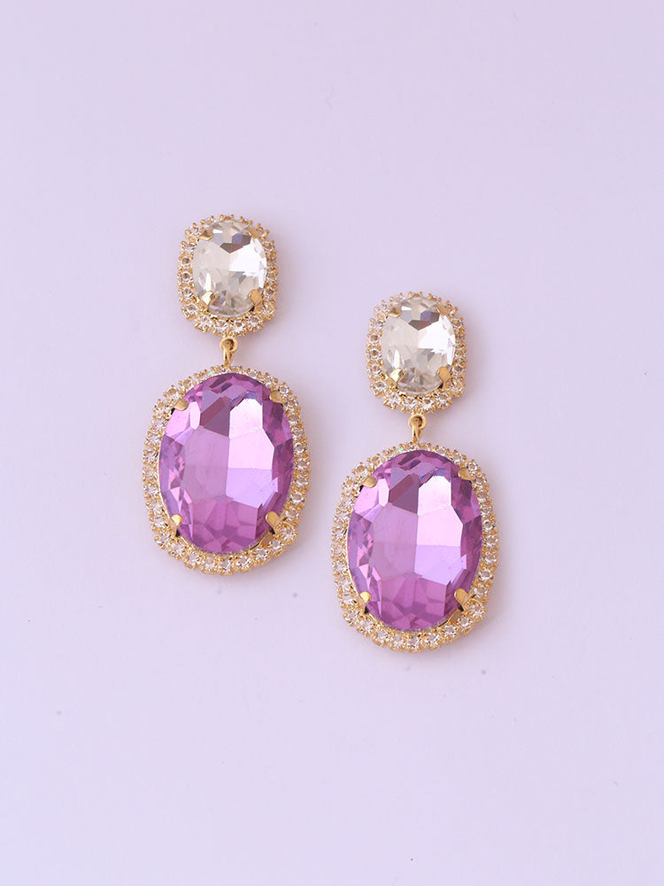 Purple Round Danglers