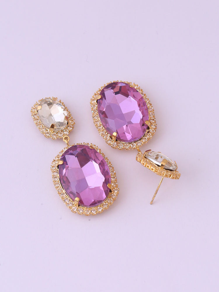 Purple Round Danglers