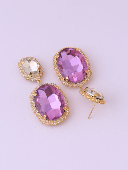 Purple Round Danglers