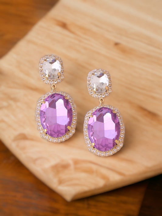 Purple Round Danglers