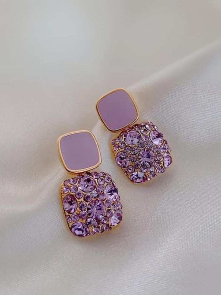 Purple Cubic Danglers