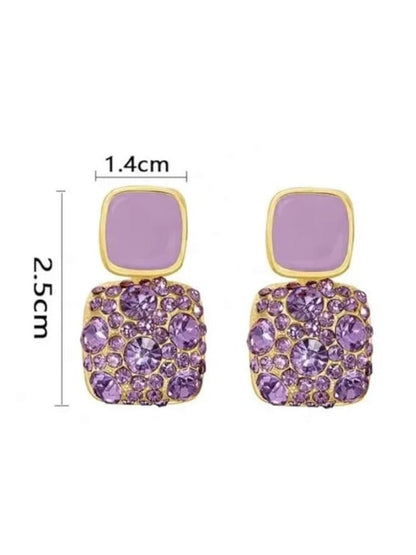 Purple Cubic Danglers