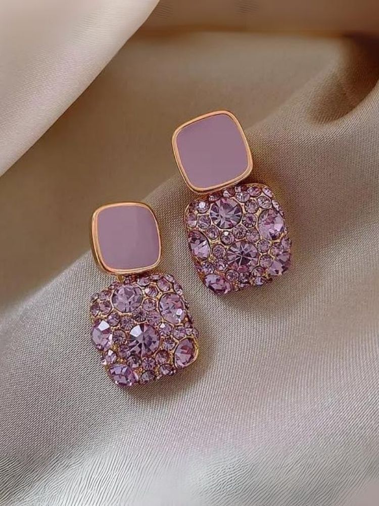 Purple Cubic Danglers