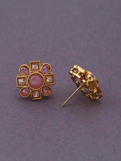 Purple Flower Studs