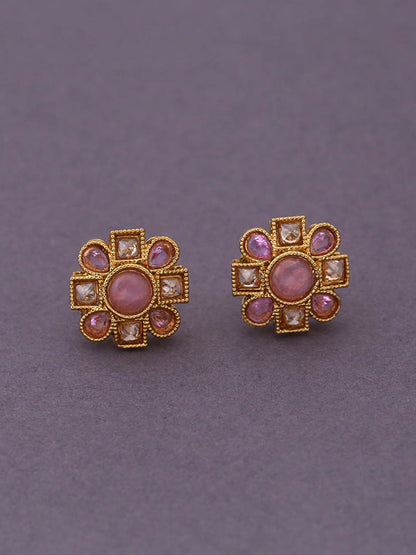 Purple Flower Studs