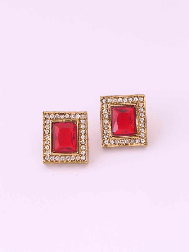 Red Rectangle Studs