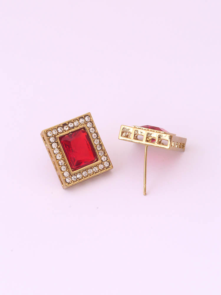 Red Rectangle Studs