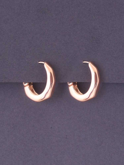 Rose Gold Geometric Hoops