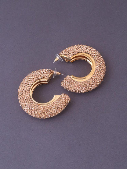 Rose Gold Crescent Hoops